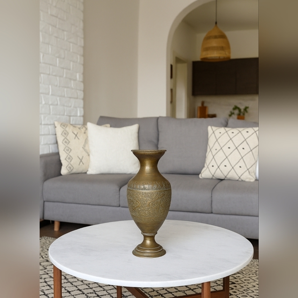 Vintage Brass Middle Eastern Vase